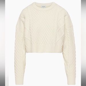 Sunday Best Peggy Cropped Sweater - Whisper White - small